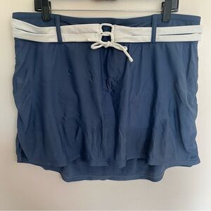 Women’s Free Country Blue &‎ White Swim Skirt Size 1X Beach Summer